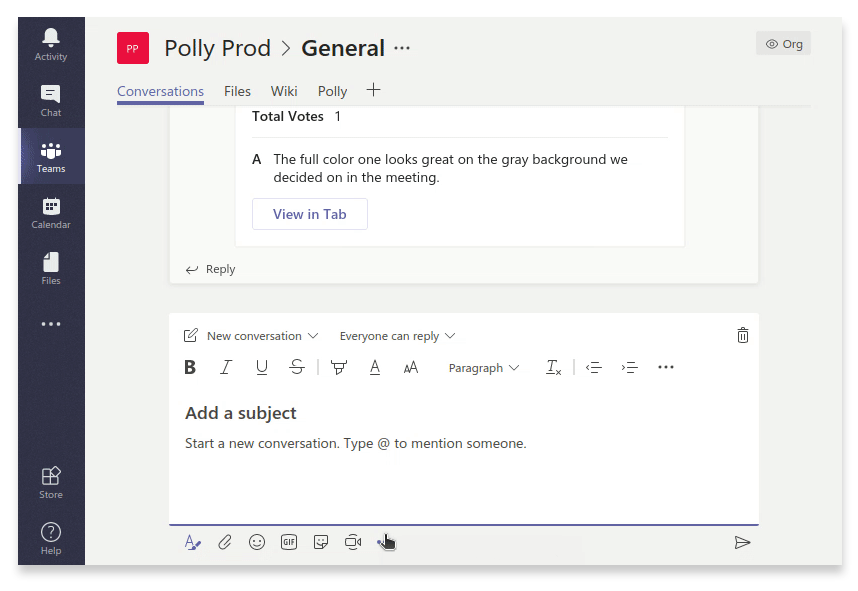 Polls And Surveys For Microsoft Teams Polly